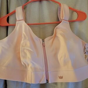 SheFit Pink Zip-Front Sports Bra